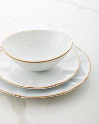 Gold Rim 12-Piece Dinnerware Set
