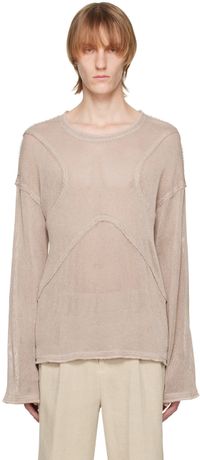 MISBHV Beige Jordan Barrett Edition Semi-Sheer Sweater