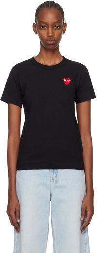 COMME des GARÇONS PLAY Black Heart Patch T-Shirt