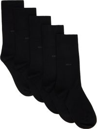 CDLP Five-Pack Black Mid Length Socks