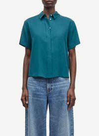 Samsoe Samsoe - Chemise droite col classique - Taille L - Bleu