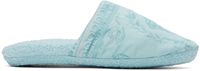 Versace Underwear Blue 'I Heart Baroque' Slippers