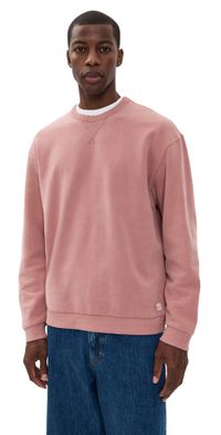 Marine Layer Relaxed Cloud 9 Fleece Crewneck Ash Rose XL