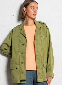 Bensimon - Veste droite manches longues - Taille L - Vert