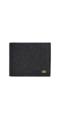 FERRAGAMO Micro Gancio 6CC Bifold Wallet Nero One Size