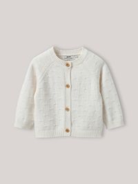 Cyrillus - Cardigan maille ajourée en coton biologique - Taille 36M - Blanc