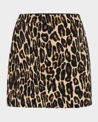 Leopard Mini Trouser Skirt