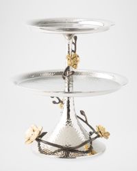 Gold Orchid Two-Tier Etagere