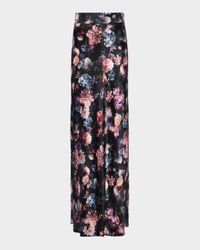 Ryker Bias-Cut Floral Silk Skirt