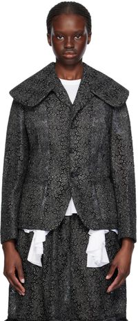 Comme des Garçons Comme des Garçons Black Floral Jacket