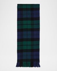 Checked Cashmere and Wool Scarf
