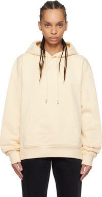 JACQUEMUS Beige 'The embroidered sweatshirt' Hoodie
