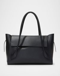 Tate Calf Leather Top-Handle Bag