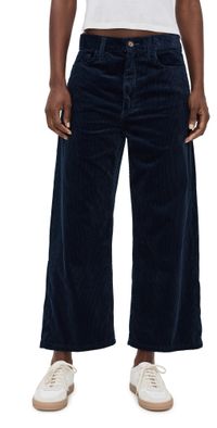 Polo Ralph Lauren Corduroy Cropped Wide Leg Pants Navy 8