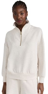 Varley Hawley Half Zip Sweater Ivory Marl XS