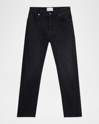 Men's Straight-Fit Black Denim Jeans