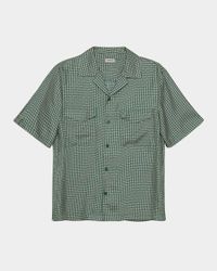 Men's Clarke Printed Silk Camp Shirt