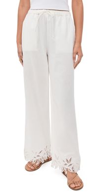 RAILS Emmie Pants White Palm Embroidery S