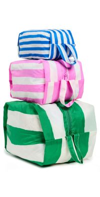 BAGGU 3D Zip Set Painted Stripe One Size