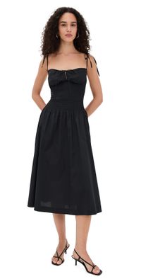 GUIZIO Lura Midi Dress Black XXL