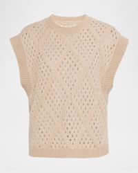 Open-Knit Sweater Vest