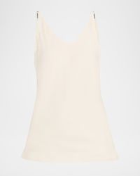 Silk Cowl-Backless Camisole Top