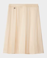 Pleated Silk Skirt