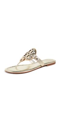 Tory Burch Miller Thong Sandals Spark Gold 6.5