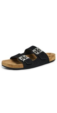 Tory Burch Mellow Slides Perfect Black/Light Teak 9