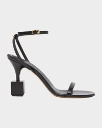 The Bisou Geometric Leather Sandals