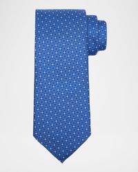 Men's Diamond-Print Silk Tie