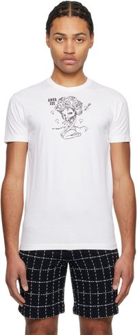 Anna Sui White Beach Girl Baby T-shirt
