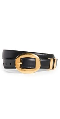 Altuzarra Vintage Brass Buckle Belt Black L