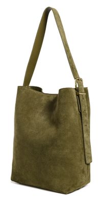 Madewell Suede Essentials Bucket Tote Dark Carob One Size