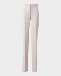 Carl Twisted Linen Double-Face Straight-Leg Pants