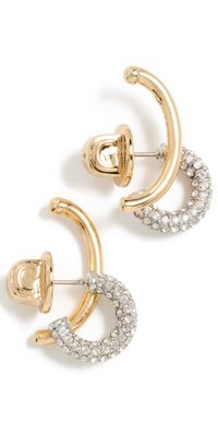 DEMARSON Marisa Mini Pave Earrings Gold/Silver/Crystal One Size