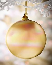 Oatmeal Pearl Glass Ornament