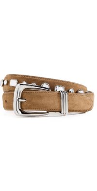 Veronica Beard Suede Crystal Arch Belt Acorn L