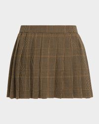 Journey Prince of Wales Pleated Mini Skirt