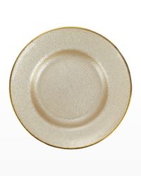 Metallic Glass Pearl Salad Plate