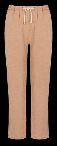 Indi & Cold - Pantalon droit rayé en coton et lin - Taille 42 - Beige