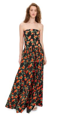 CAROLINE CONSTAS Marianna Cover Up Black Red Multi S