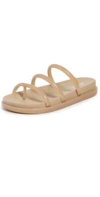 Schutz Polly Sporty Jelly Sandals Beige Cuban Sand 5