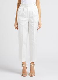 Iro - Pantalon carotte en coton mélangé - Taille 40 - Blanc