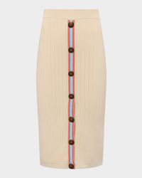 Melania Pointelle Knit Midi Skirt