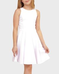 Girl's Sleeveless Fit-and-Flare Dress, Size 8-18