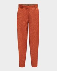 Paxy Straight-Leg Jacquard Pants