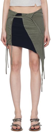 Ottolinger SSENSE Exclusive Taupe & Black Miniskirt