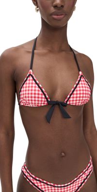 Frankies Bikinis Coastal Bikini Top Cherry Picnic L