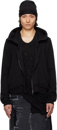 Julius Black Seamed Hoodie